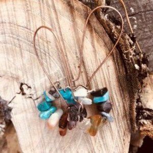 Turquoise & Citrine Quartz Earrings